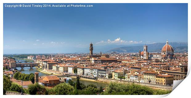  Florence Panorama Print by David Tinsley