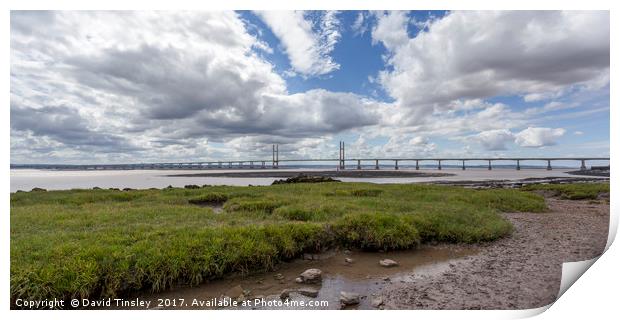 Second Severn Crossing Panorama Print by David Tinsley