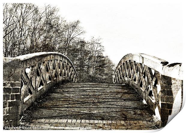 Bridge to.......? Print by Wayne Baillie