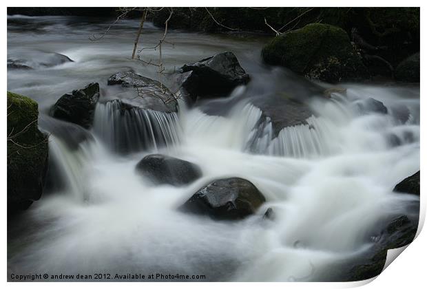 Fast water in the Lakes Print by Andy dean