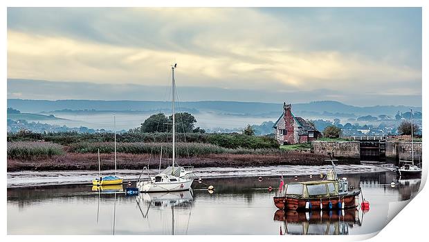 Early morning on the Exe Print by Andy dean