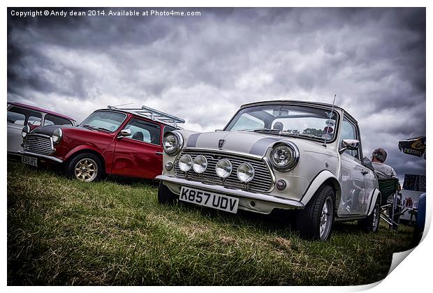  Minis on show Print by Andy dean