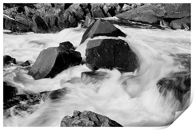 Rushing water  Print by Donna-Marie Parsons