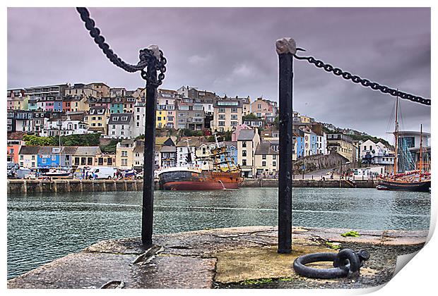 Brixham Chains Print by kevin wise