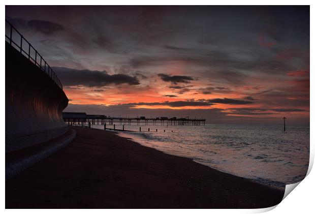      Teignmouth sunrise 3                          Print by kevin wise