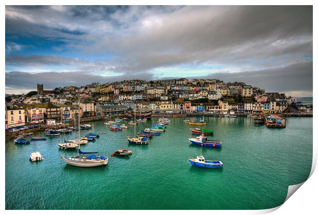 Brixham colours Print by kevin wise
