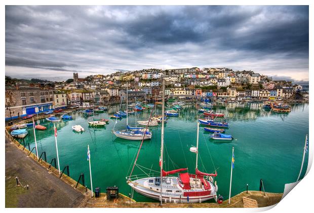 Colours of Brixham Print by kevin wise