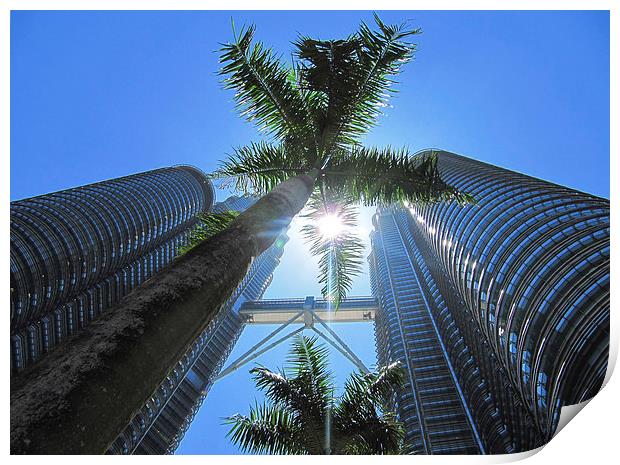 Petronas Towers Sunbeam Print by Luke Newman