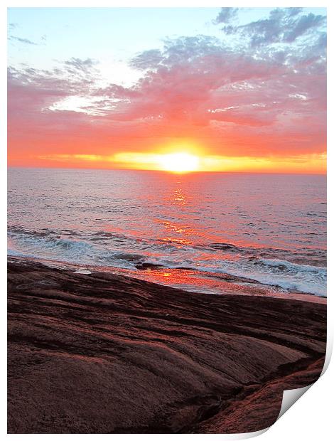 Cape Leeuwin Sunset Print by Luke Newman