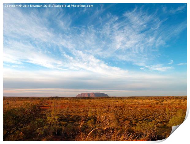  Uluru Dawn Print by Luke Newman