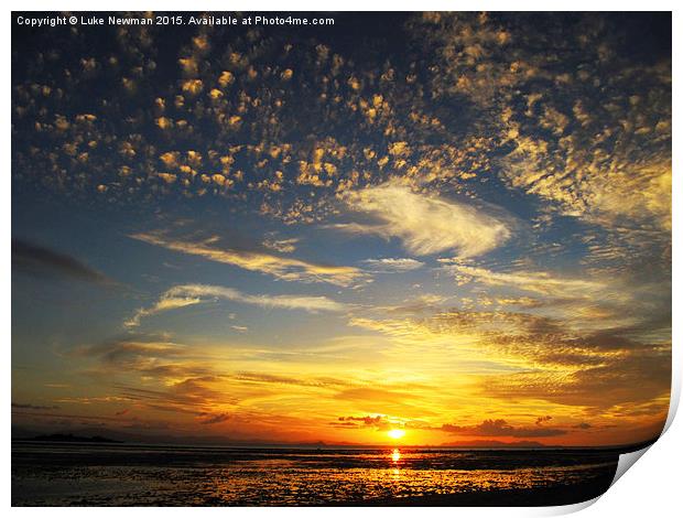  Whitsunday Sunset 2 Print by Luke Newman