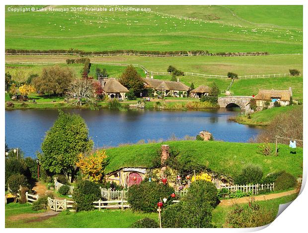  Hobbiton Lake Print by Luke Newman