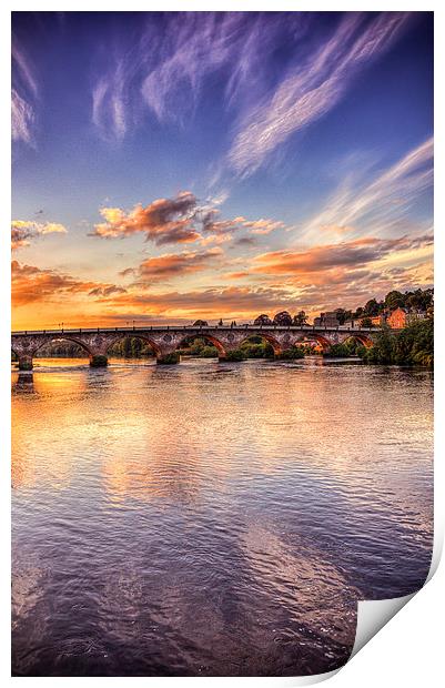 Sunset Over The River Tay Print by Jamie Moffat