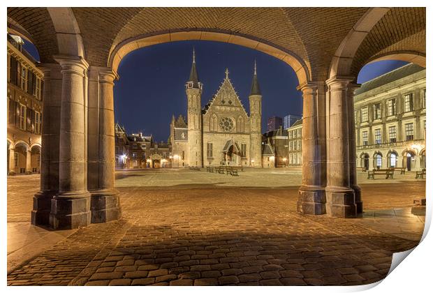 Dutch parliament compound in The Hague city Print by Ankor Light