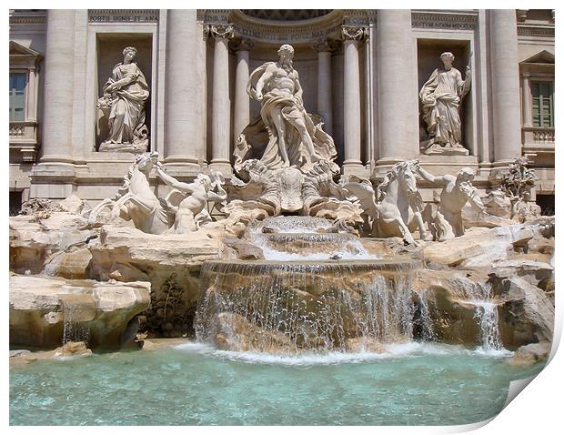 Trevi Fountain, Rome Print by Buster Brown
