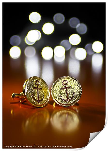 Anchor Cufflinks Print by Buster Brown