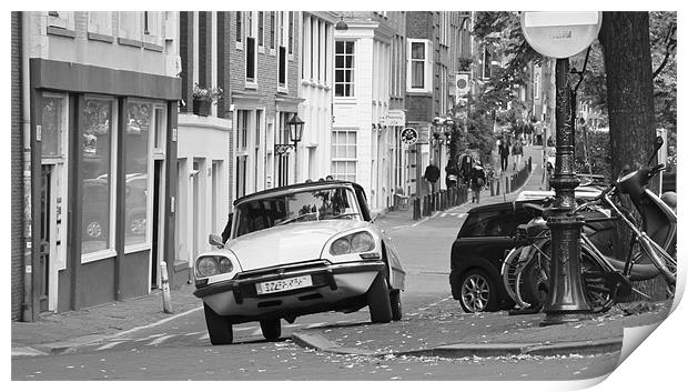 Citroen DS in Amsterdam Print by Buster Brown