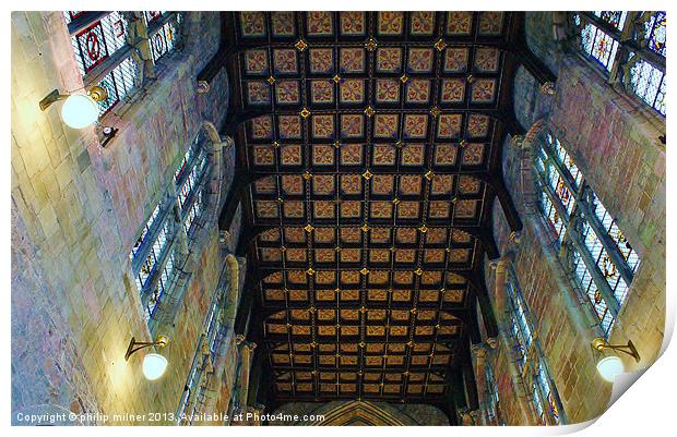 Great Malvern Priory Ceiling Print by philip milner