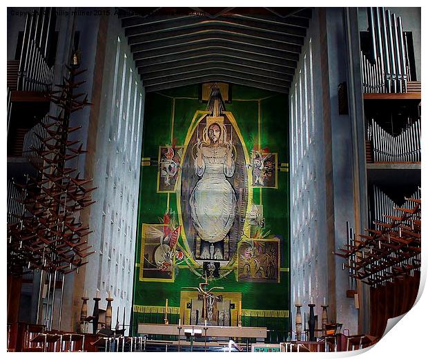 Coventry Cathedral Tapestry Print by philip milner