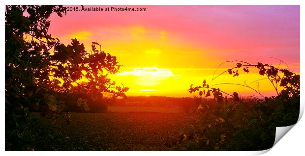  Warwickshire Autumn Sunrise Print by philip milner