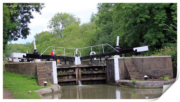 One of Stockton locks Print by philip milner