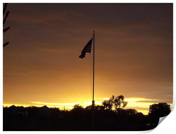 All American Sunset Print by Michael Landes
