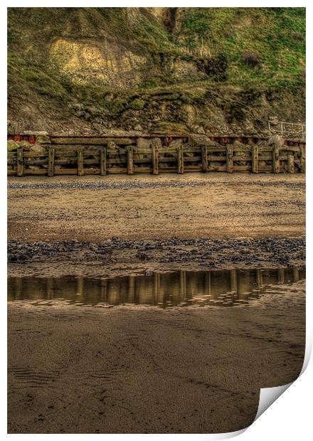 Beach Reflections Print by Nick Coleby