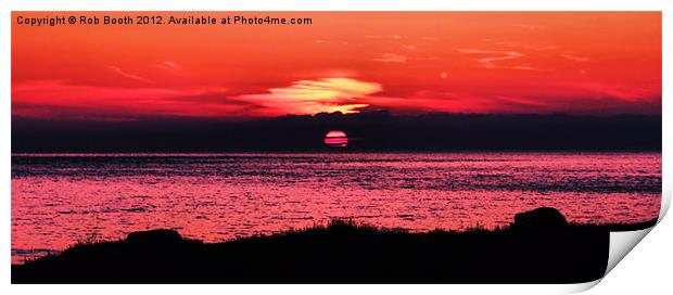 'Fistral Sunset' Print by Rob Booth