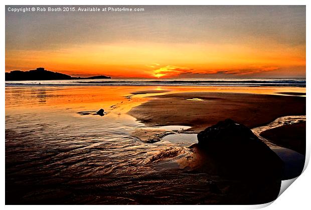  'Sunset Beach' Print by Rob Booth