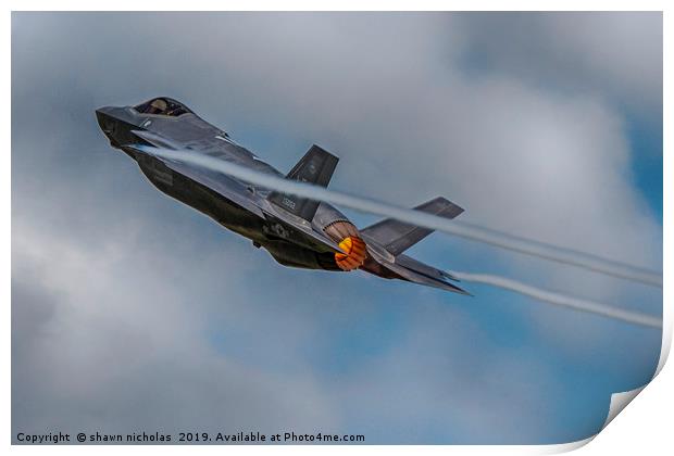 F-35 Lightning 2 Jet Fighter Print by Shawn Nicholas