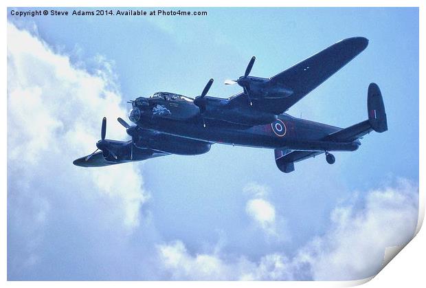 Lancaster Bomber Print by Steve Adams