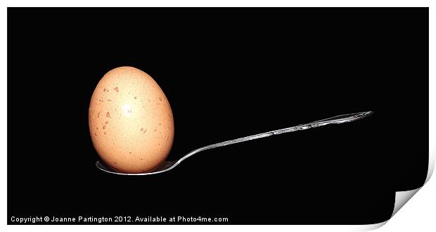 Egg & Spoon Print by Joanne Partington