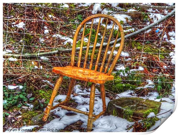 Old forgotten chair Print by Joanne Partington