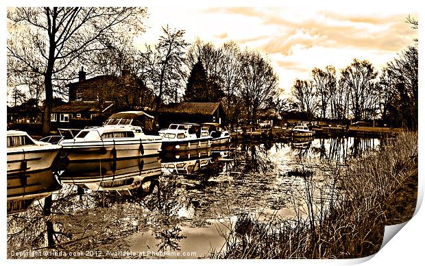 hoe mill lock ulting essex Print by linda cook