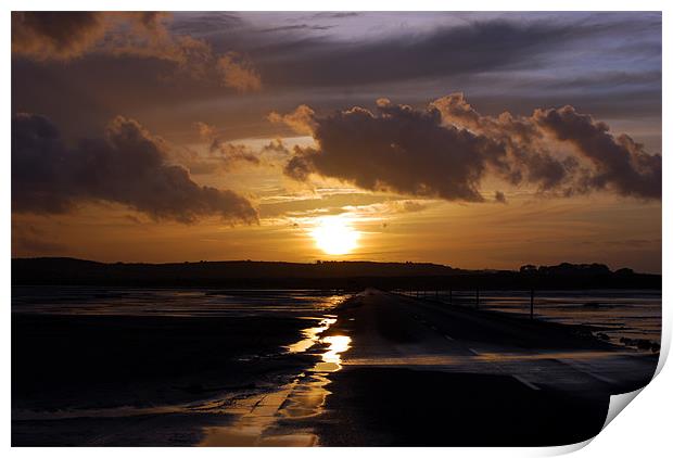 Lindisfarne Causeway Northumberland  Print by Jacqui Farrell