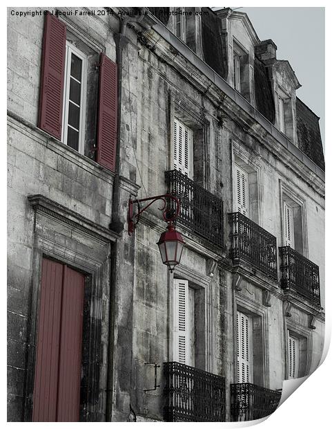  French Street Scene Print by Jacqui Farrell