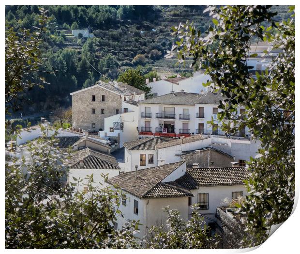 Guadalest Rooftops  Print by Jacqui Farrell