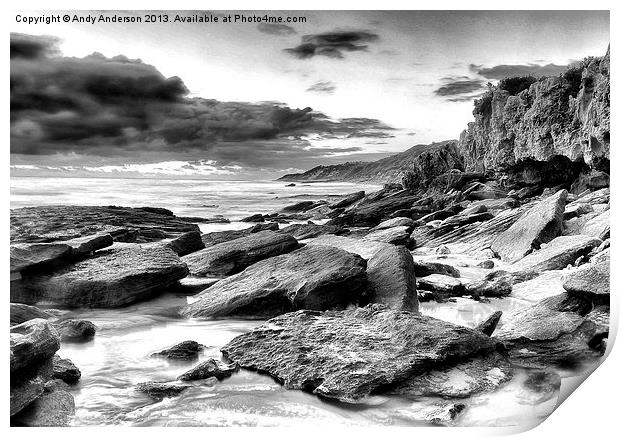 Rugged Australia Coastline Print by Andy Anderson