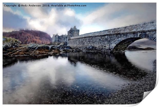 Eilean Donan Castle - Impressionist Print by Andy Anderson