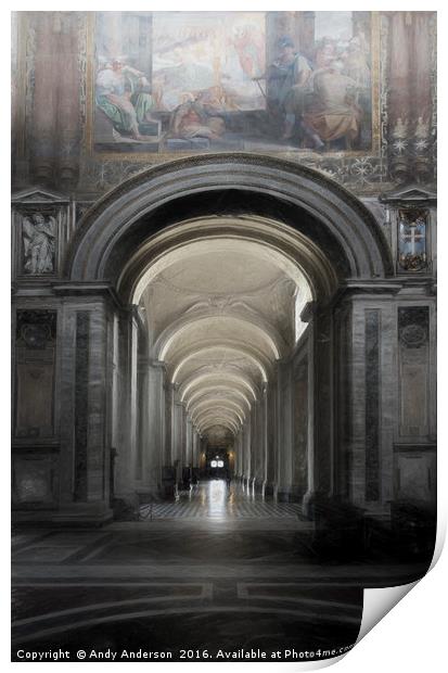 Rome Basilica - San Giovani in Laterano Print by Andy Anderson