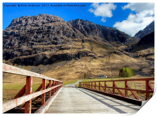 Glencoe - Scottish Highlands Print by Andy Anderson