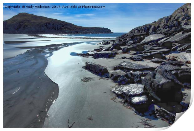 Island of Mull Kilvickeon Beach  Print by Andy Anderson