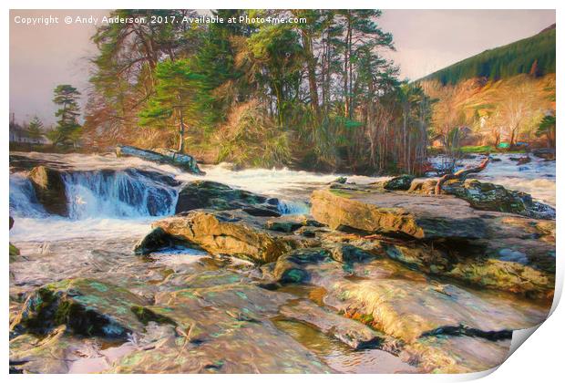 Falls of Dochart Print by Andy Anderson