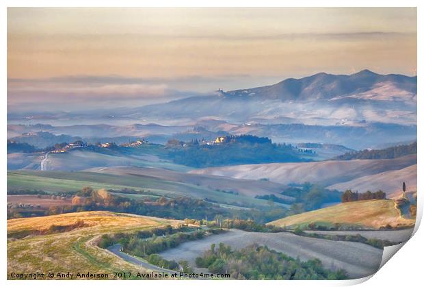 Tuscany Sunrise Print by Andy Anderson