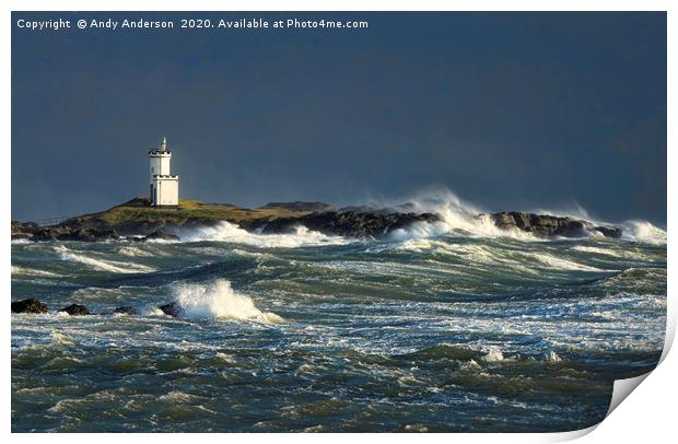 Elie Fife Coast Storm Print by Andy Anderson