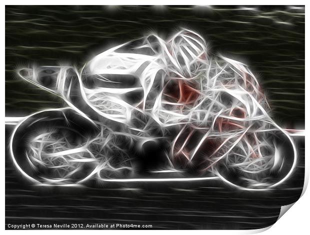 Ghost Bike Print by Teresa Neville