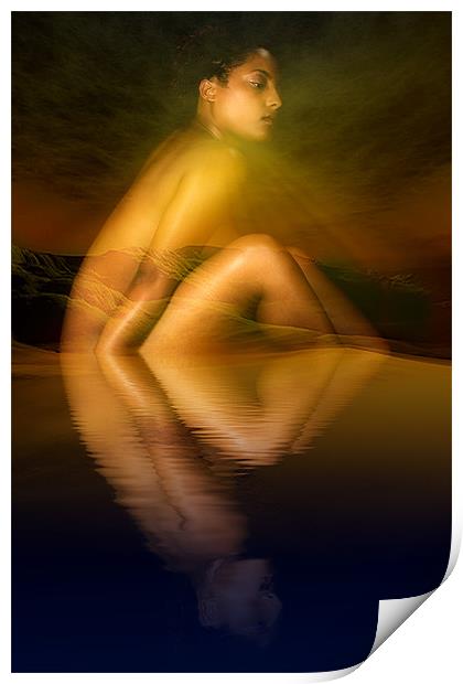  Nadine in Water Print by Dennis Kilby