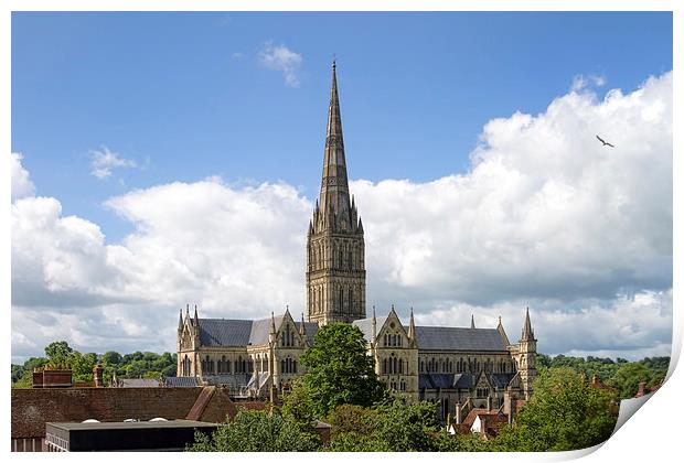 Salisbury Cathedral Print by Val Saxby LRPS