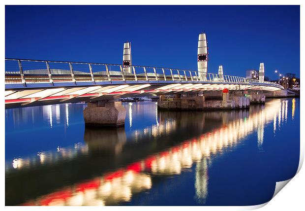  Twin Sails Bridge at Sunset Print by Val Saxby LRPS
