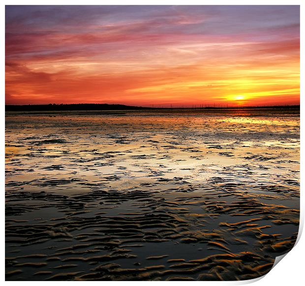 Poole Harbour Sunset Print by Jennie Franklin